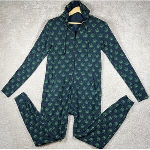 MeUndies Hooded Onesie Jumpsuit Cannabis Leaf Pot Weed 420 Womens XS/S